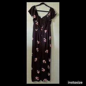 Floral Button Down Maxi Dress